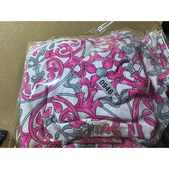 ibkul size MPink Quarter Zip Pullover Top Gray White Patterned Long Sleeve Women - Picture 10 of 10